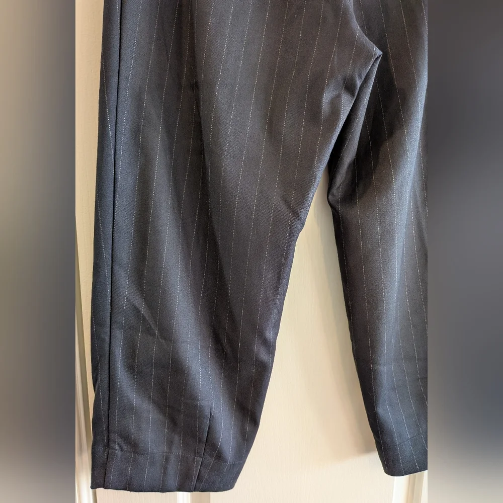 Free People Shakin All Over Pinstripe Cropped Pant Navy Blue Size‎ Academia S